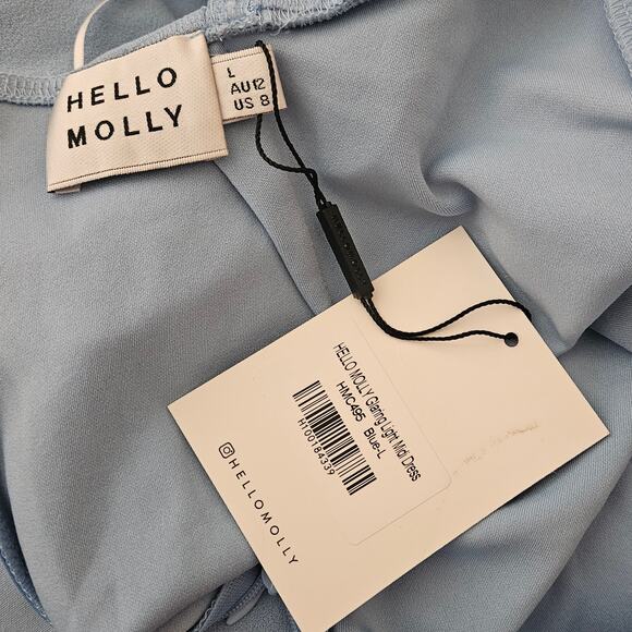 Hello Molly Blue Mini Bodycon Dress New with Tag Size Large - Picture 3 of 4
